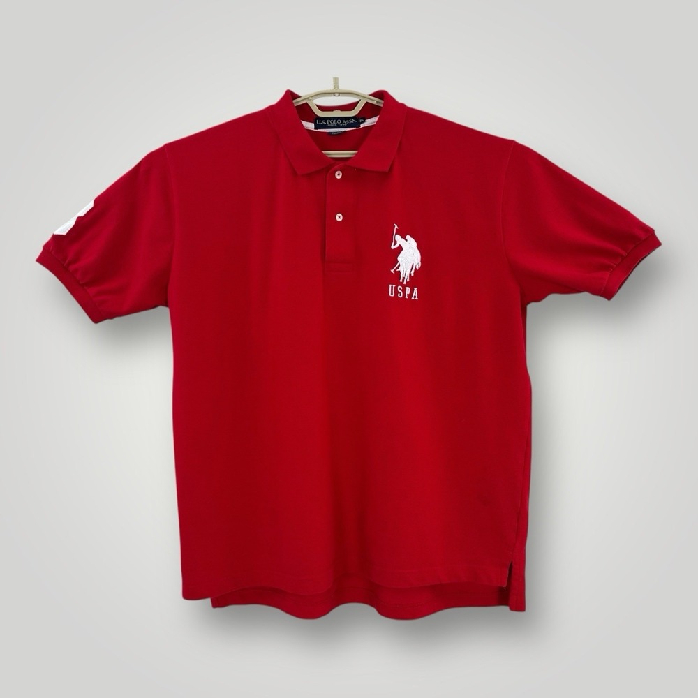 US Polo Assn Big Pony Polo Shirt Mens Size XL Rugby Preppy Red Golf Classic